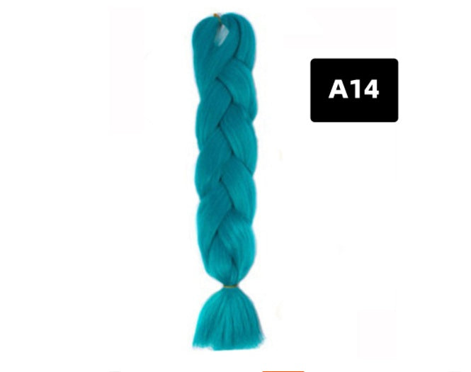 Gradient Color Big Braid African Chemical Fiber Wig