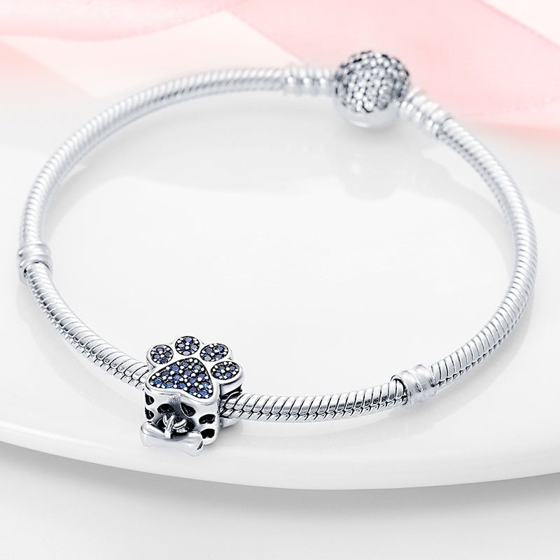Pet Claw Bone String Ornament Silver