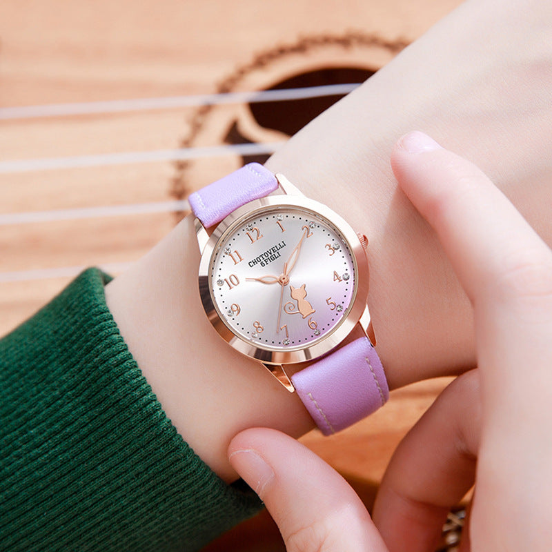 High School Student Cartoon Pointer Watch