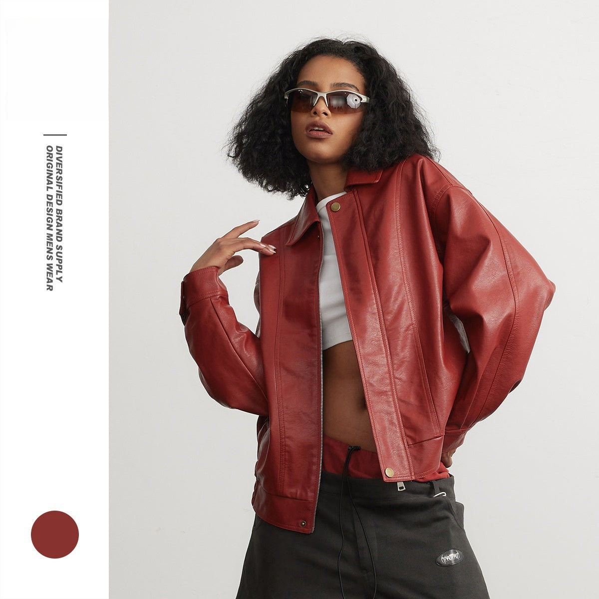 Cool Cropped Leather Jacket