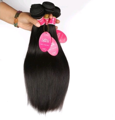 Natural Color Human Hair Extensions - Straight Wave