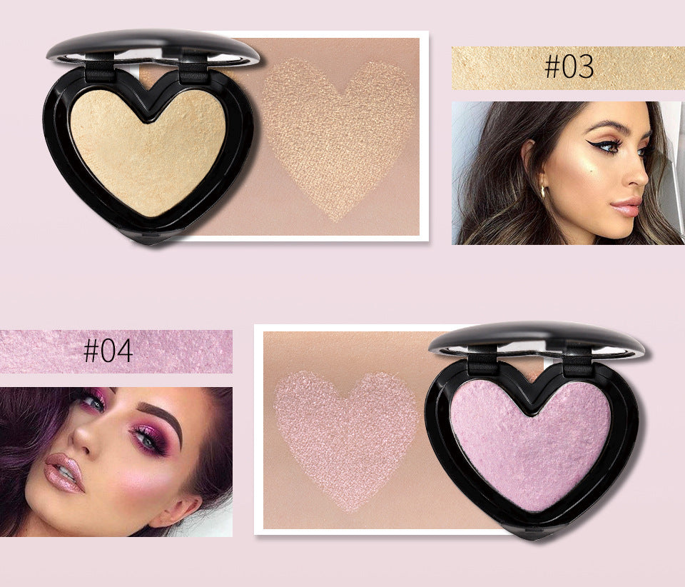 Gold Glow Palette: Face Contour & Highlighter with Shimmer Bronze Powder