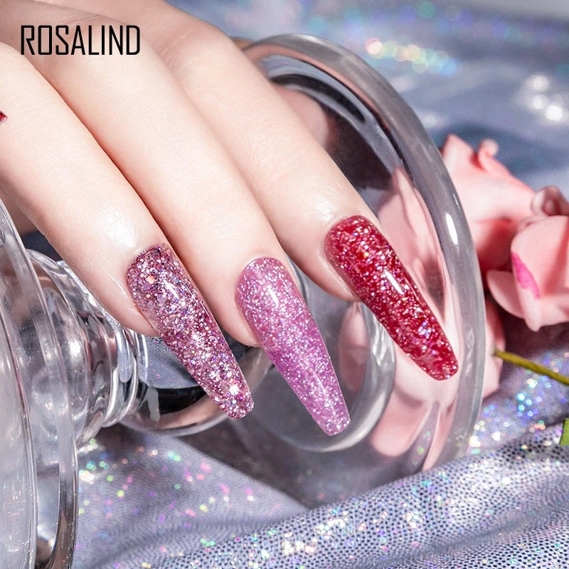 Glitter Poly Nail Extension Gel 15ml - Semi-Permanent Soak-Off