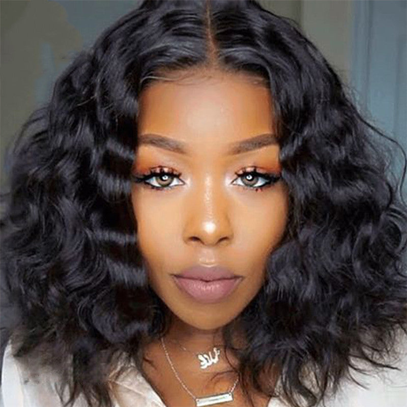 European and American Short Curly Afro Wig