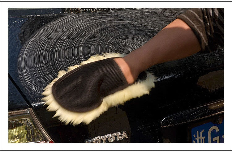 Car Styling Wool Soft Car Washing Gloves Cleaning Brush Motorcycle Washer Care Products