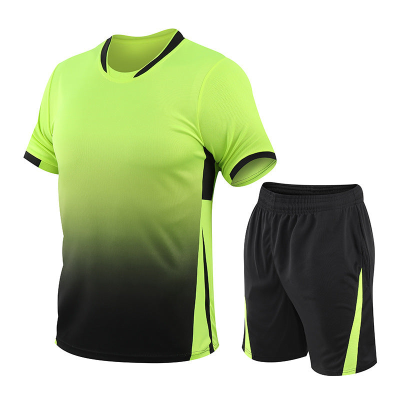Men's Gradient Print Two-Piece Summer Shorts Set