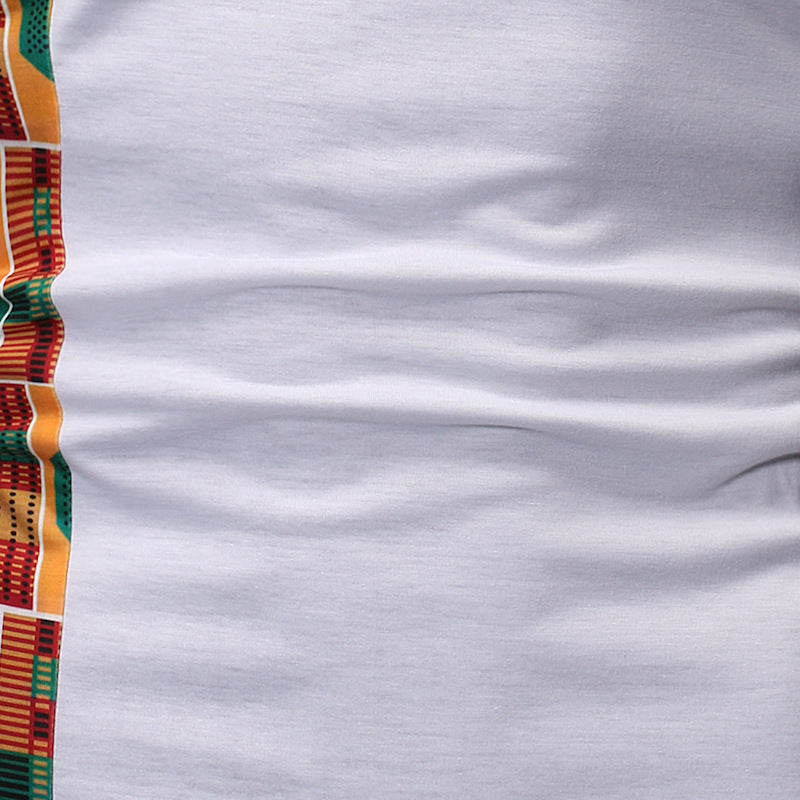 Men's summer African style T-shirt