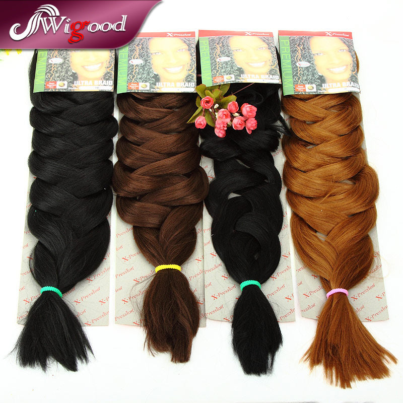 European & American Style Mixed Color Xpression Braid Wig