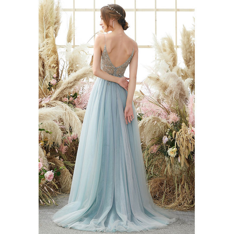 Ladies New Suspenders Long Dress