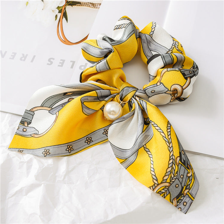 Pearl Bow Hair Rope