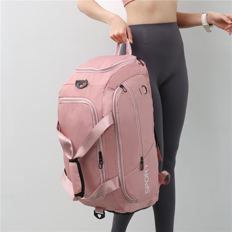 Waterproof Oxford Gym Shoulder Bag with Shoes Compartment