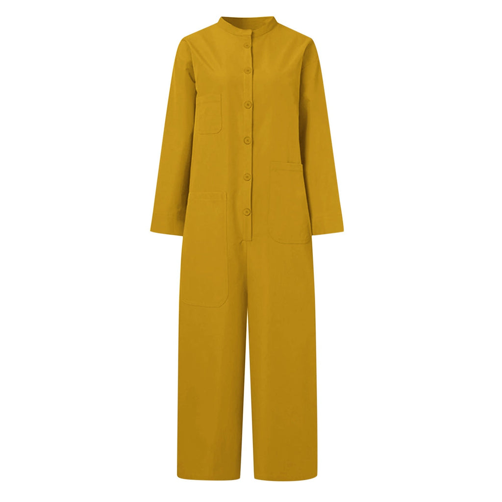 Plus Size Women's Jumpsuit With Multiple Pockets