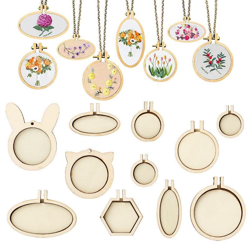 Wooden Mini Embroidery Frame Ornament