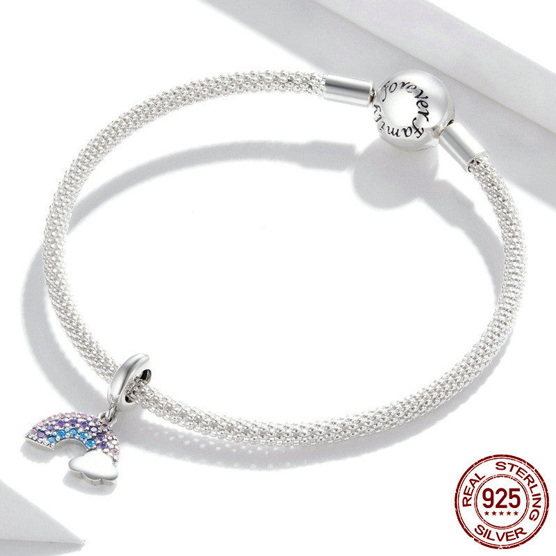 Rainbow Color S925 Sterling Silver Pendant