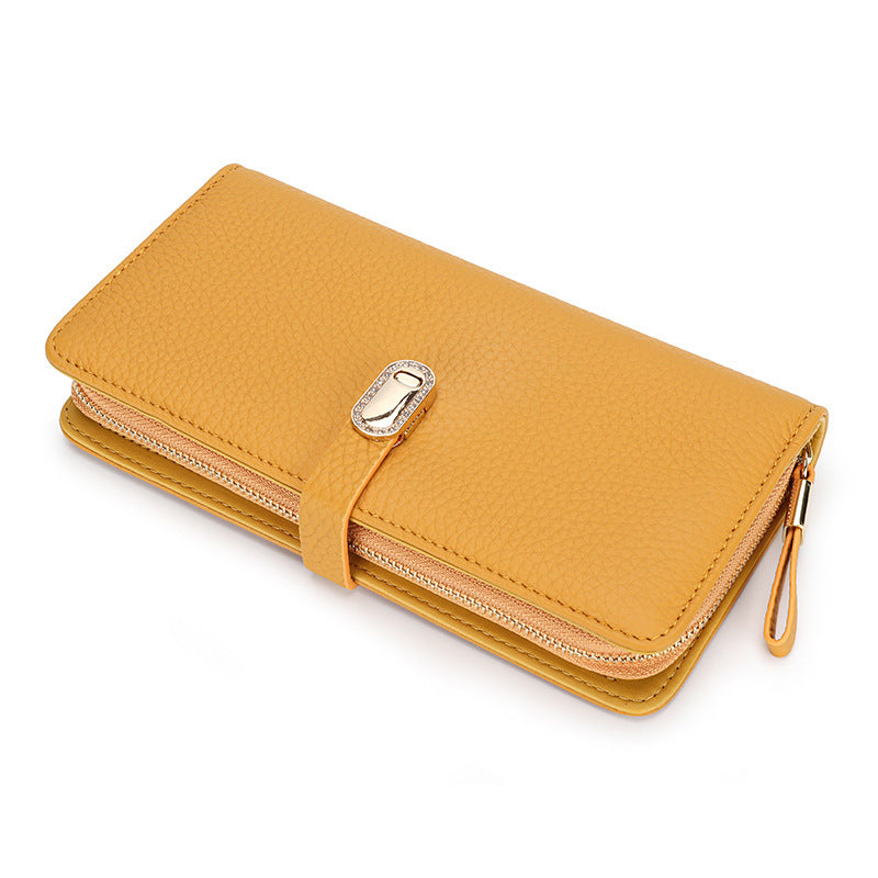 Large Capacity Zipper Handbag with Phone Holder