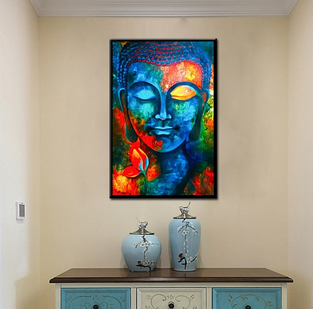 God Buddha Wall Art Canvas On The Wall Canvas Pictures Buddhism Posters Wall Decor