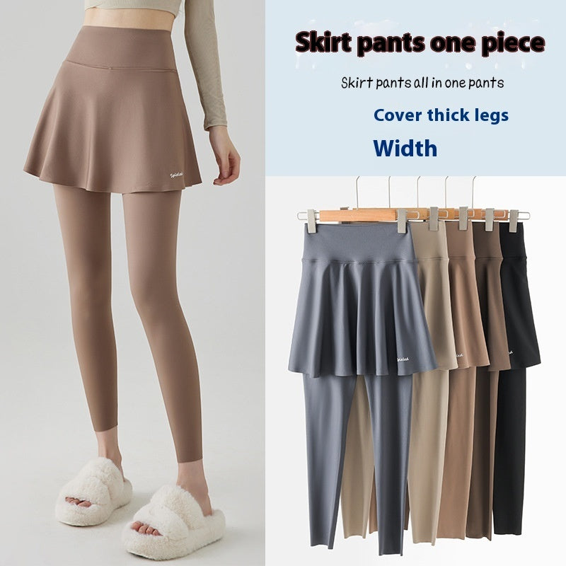 High Waist Yoga Culottes Skort
