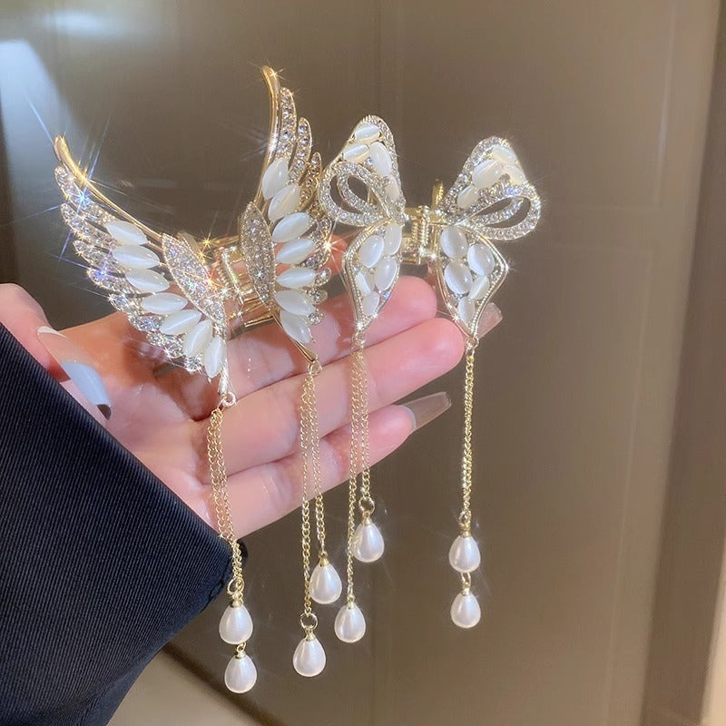 Elegant High-grade Golden Pearl Tassel Hairpin