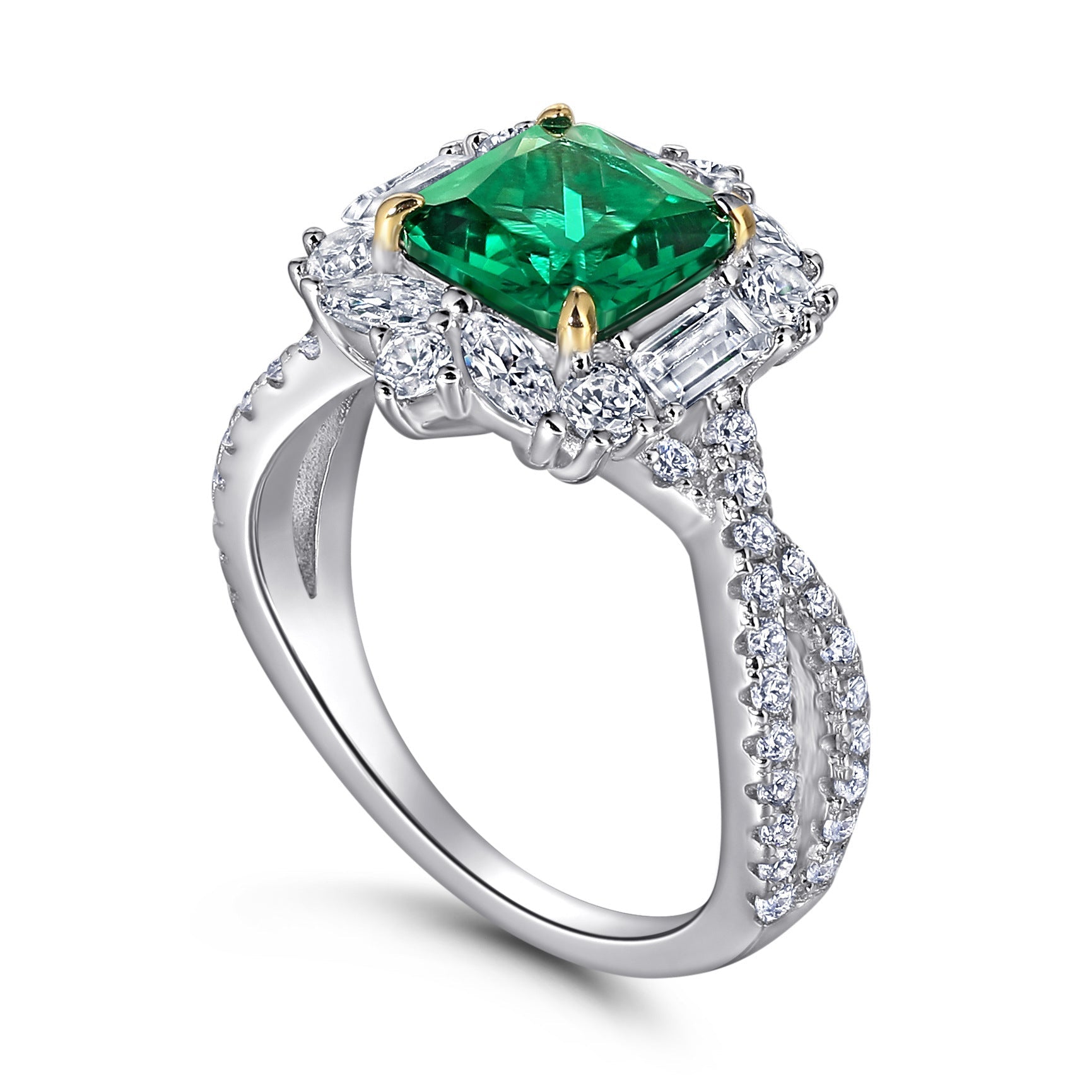 European Grandmother Princess Engagement Ring