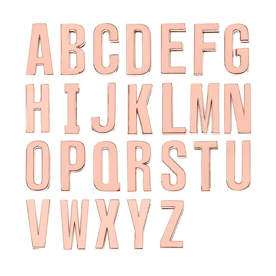 DIY Letter Keychain Glossy Ornament Accessories