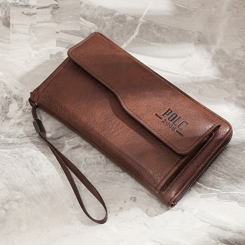 Men's Long Fashion Wallet: Zipper, Multi-card