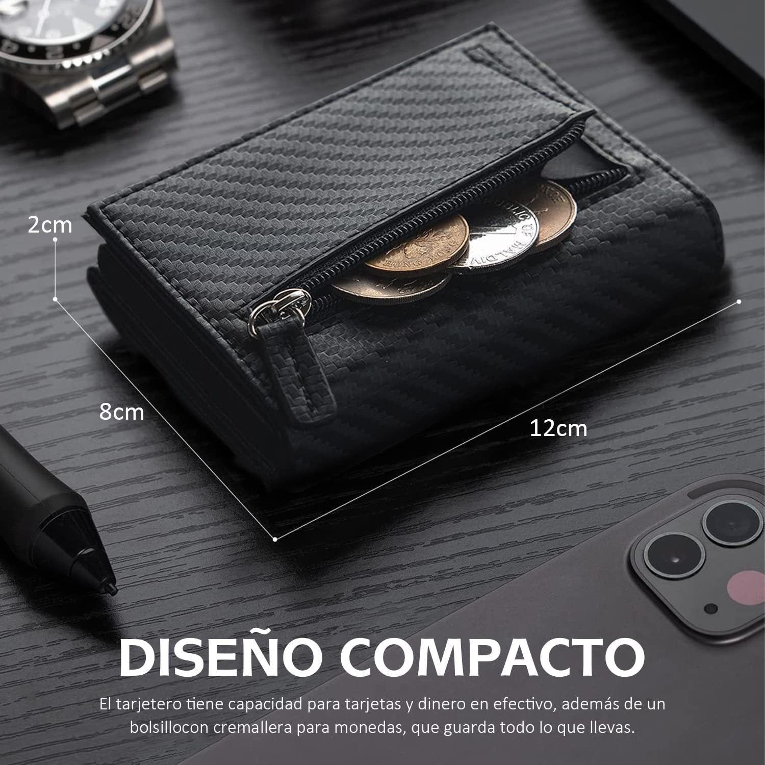 Carbon Fiber Anti-theft Wallet Large Capacity
