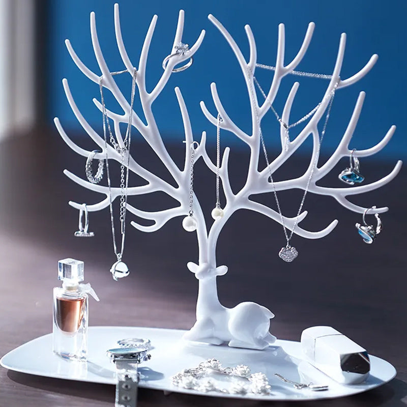 Deer Jewelry Display Stand with Drawer
