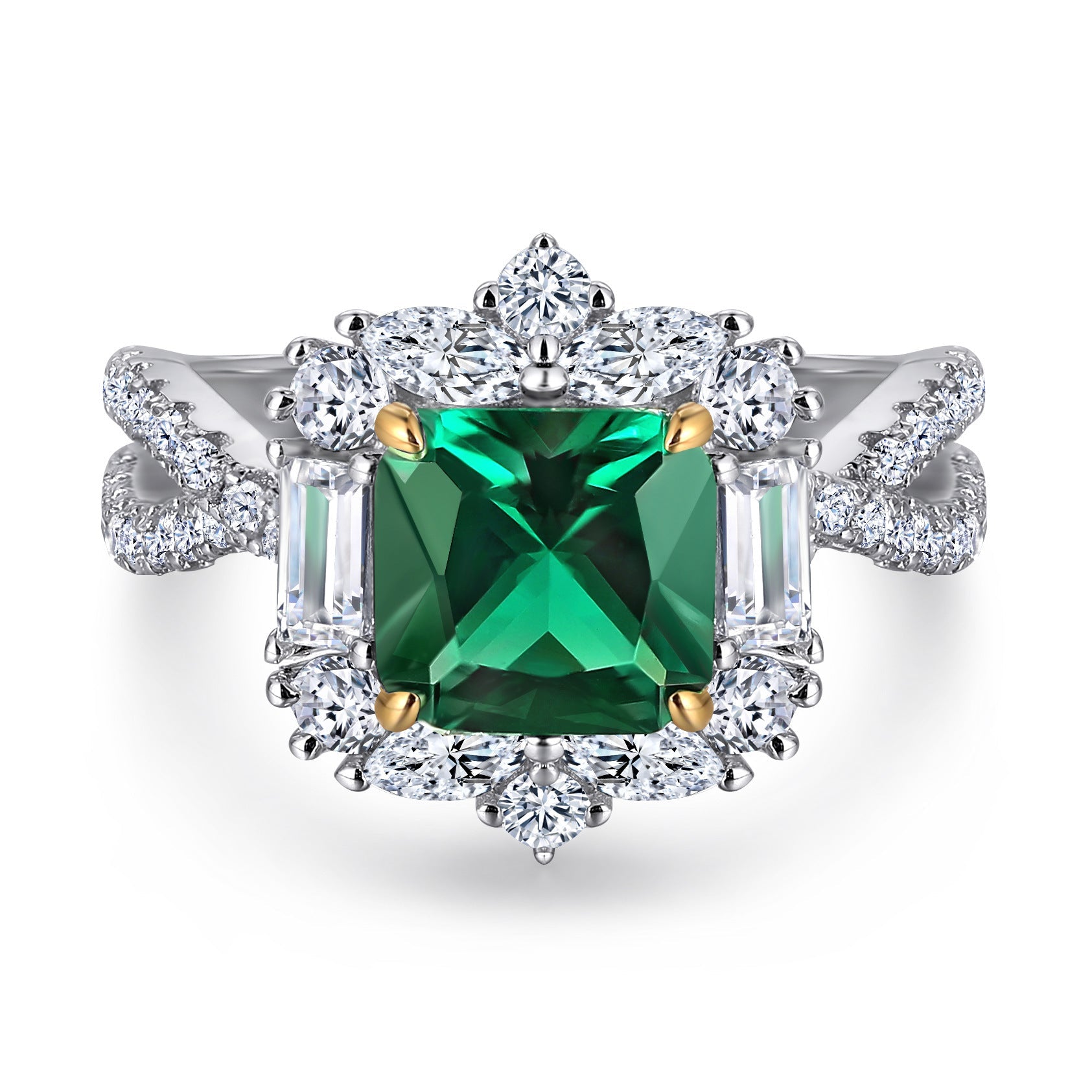 European Grandmother Princess Engagement Ring