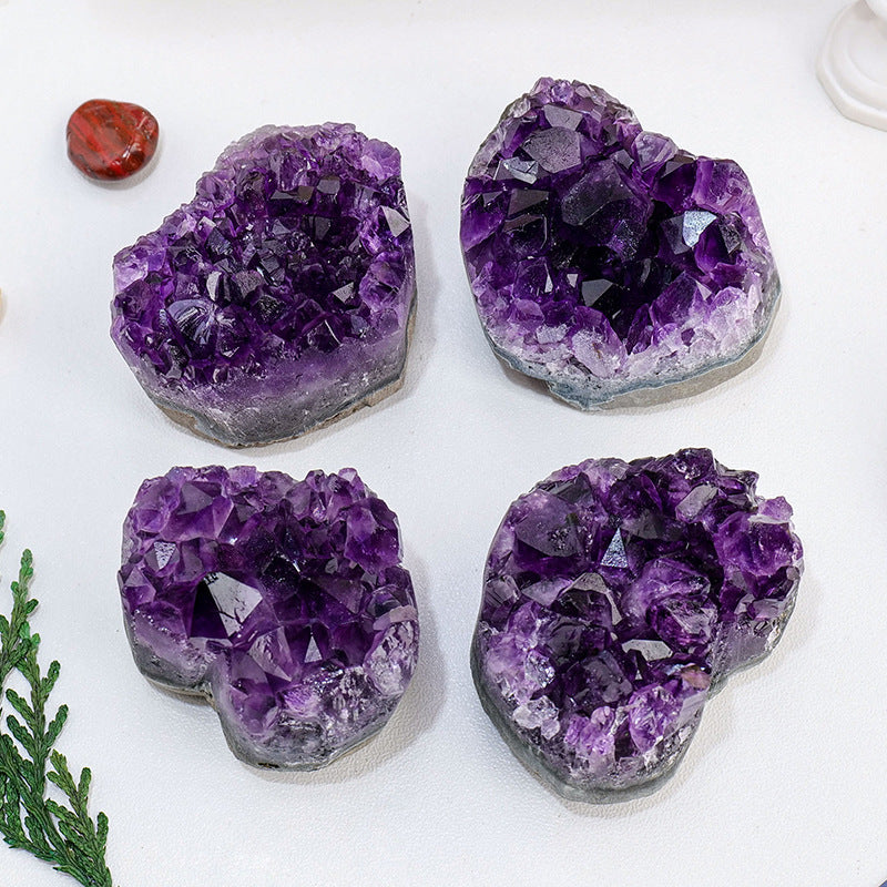 Purple Water Crystal Heart Ornament