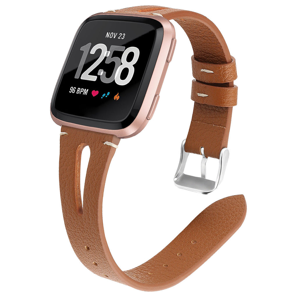 Printed Leather Band with Perforated Cowhide