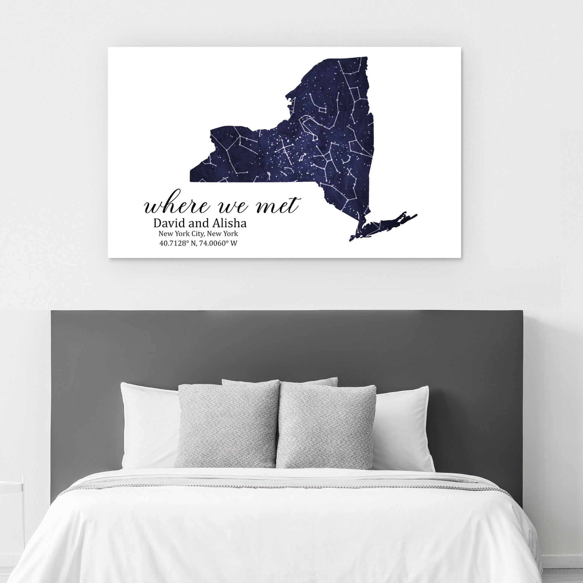 Where We Met - State Custom Star Map