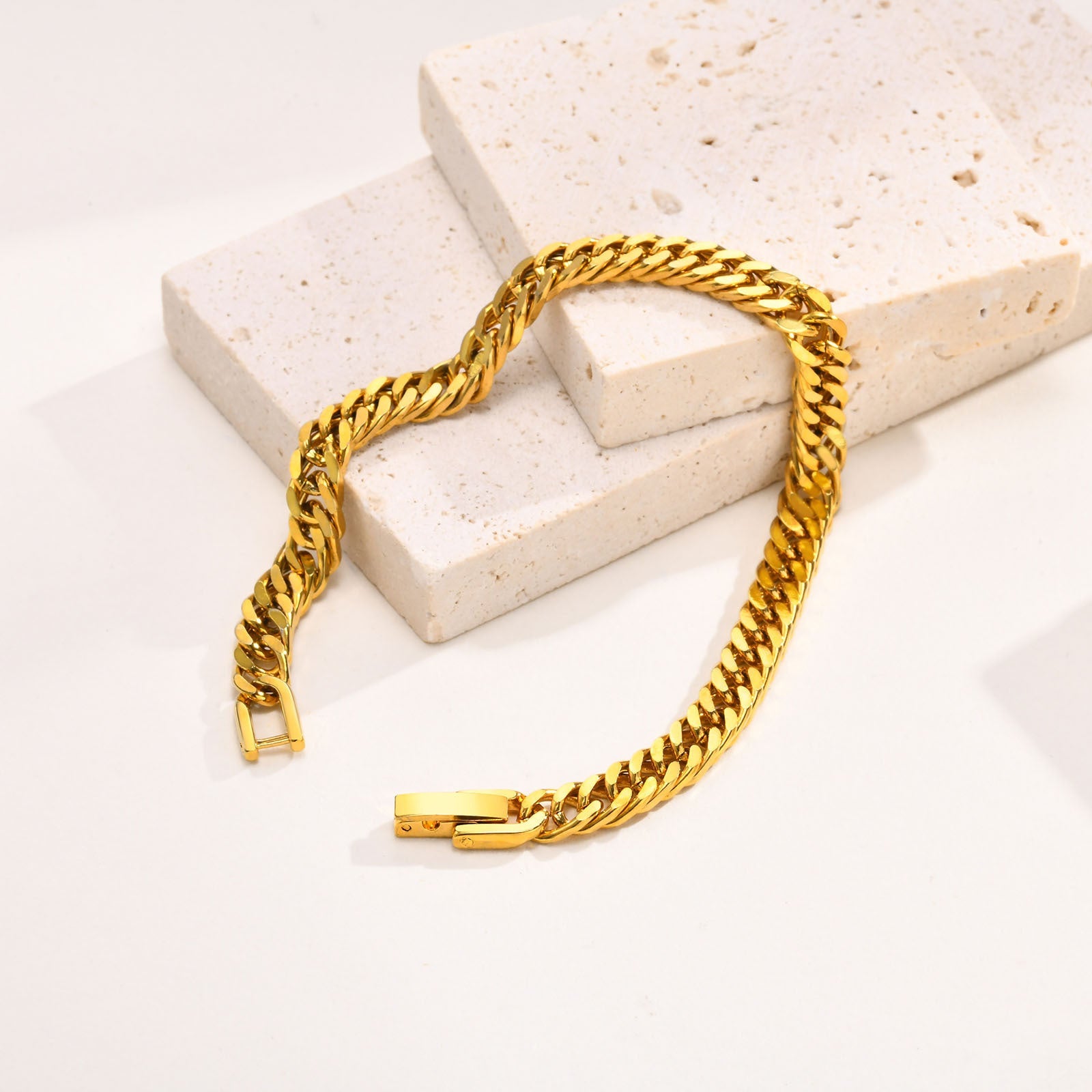 Stainless Steel Punk Hip Hop Chain Double Woven