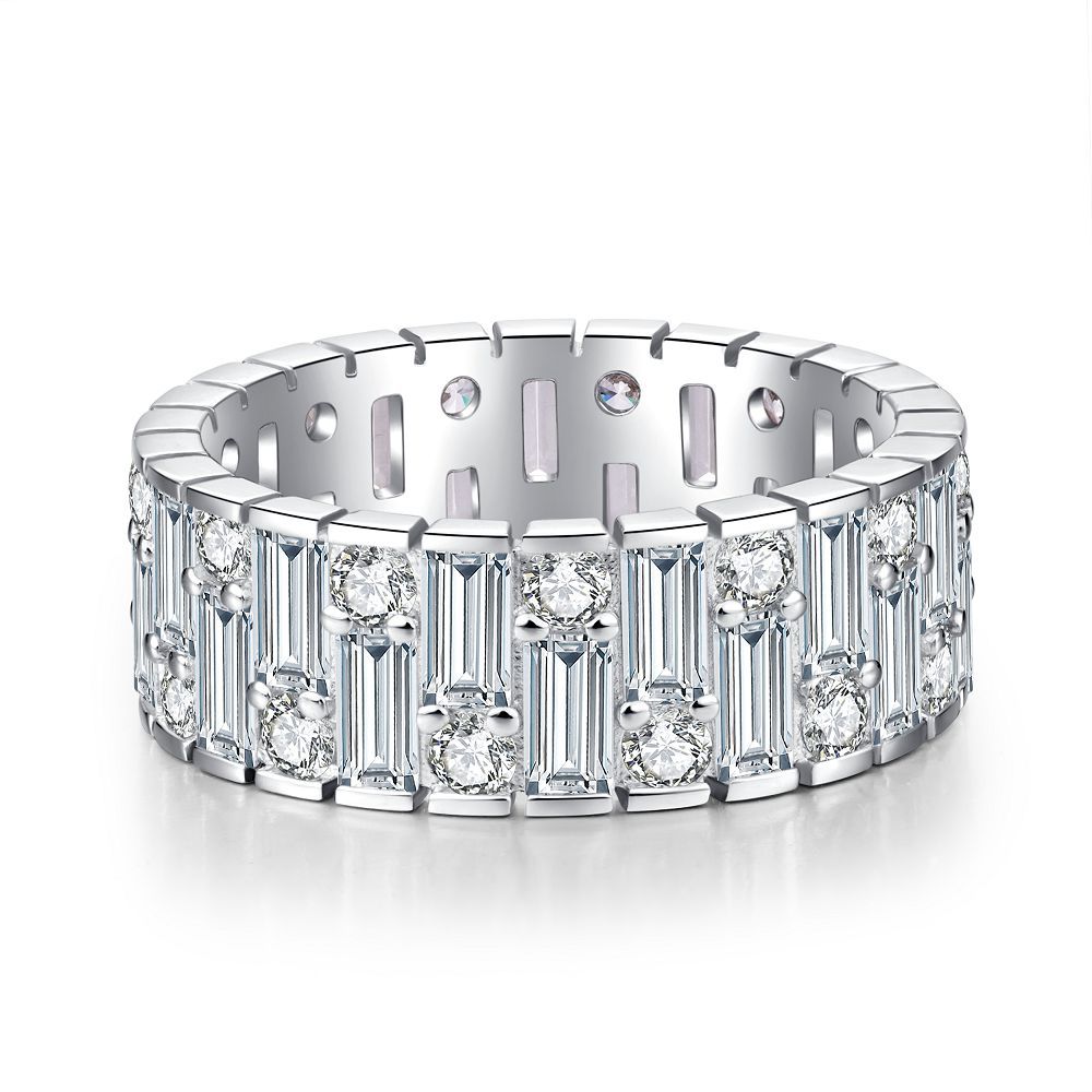 European Full Diamond S925 Sterling Silver Ring