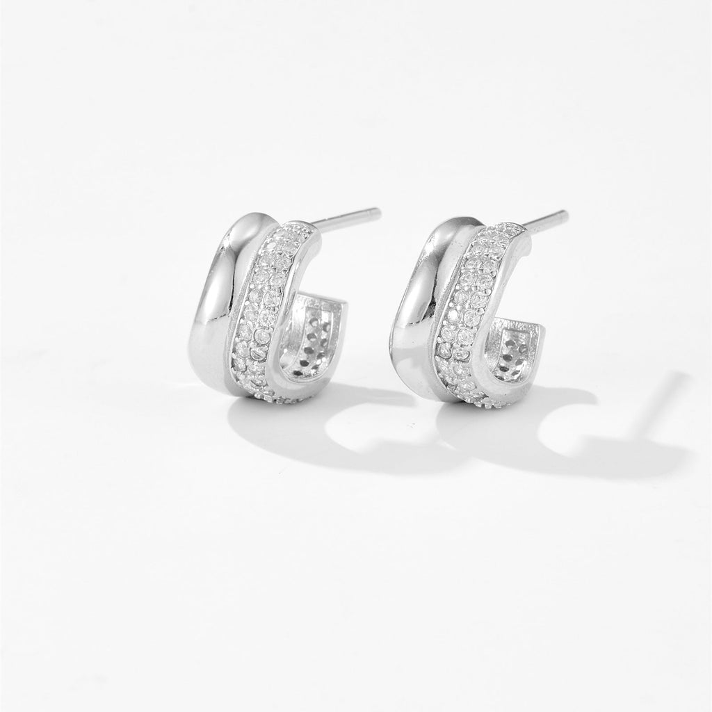 Geometric Circle S925 Silver Earrings
