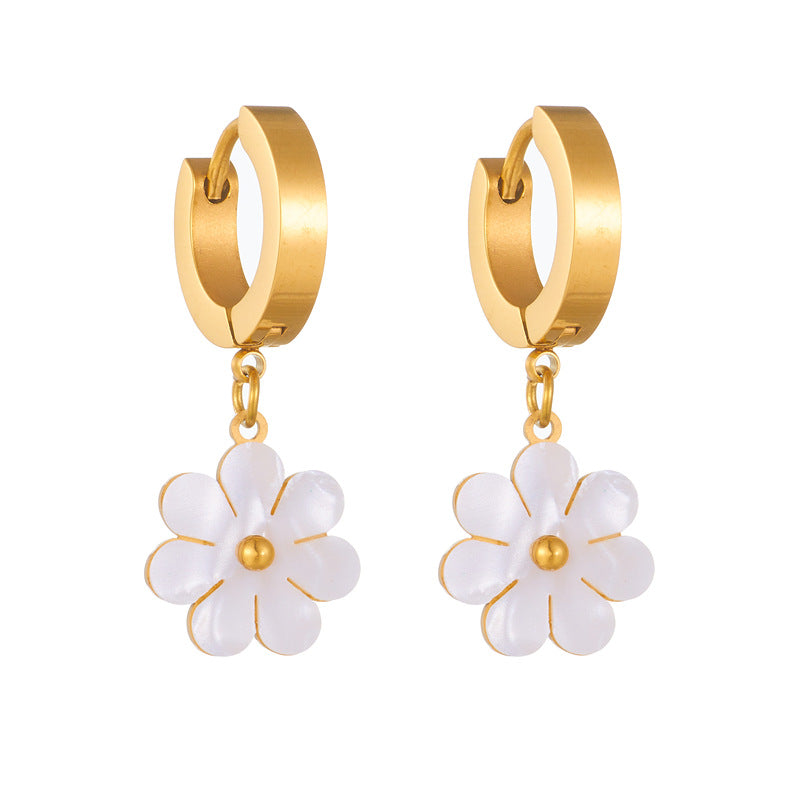 Stainless Steel Daisy Jewelry Set