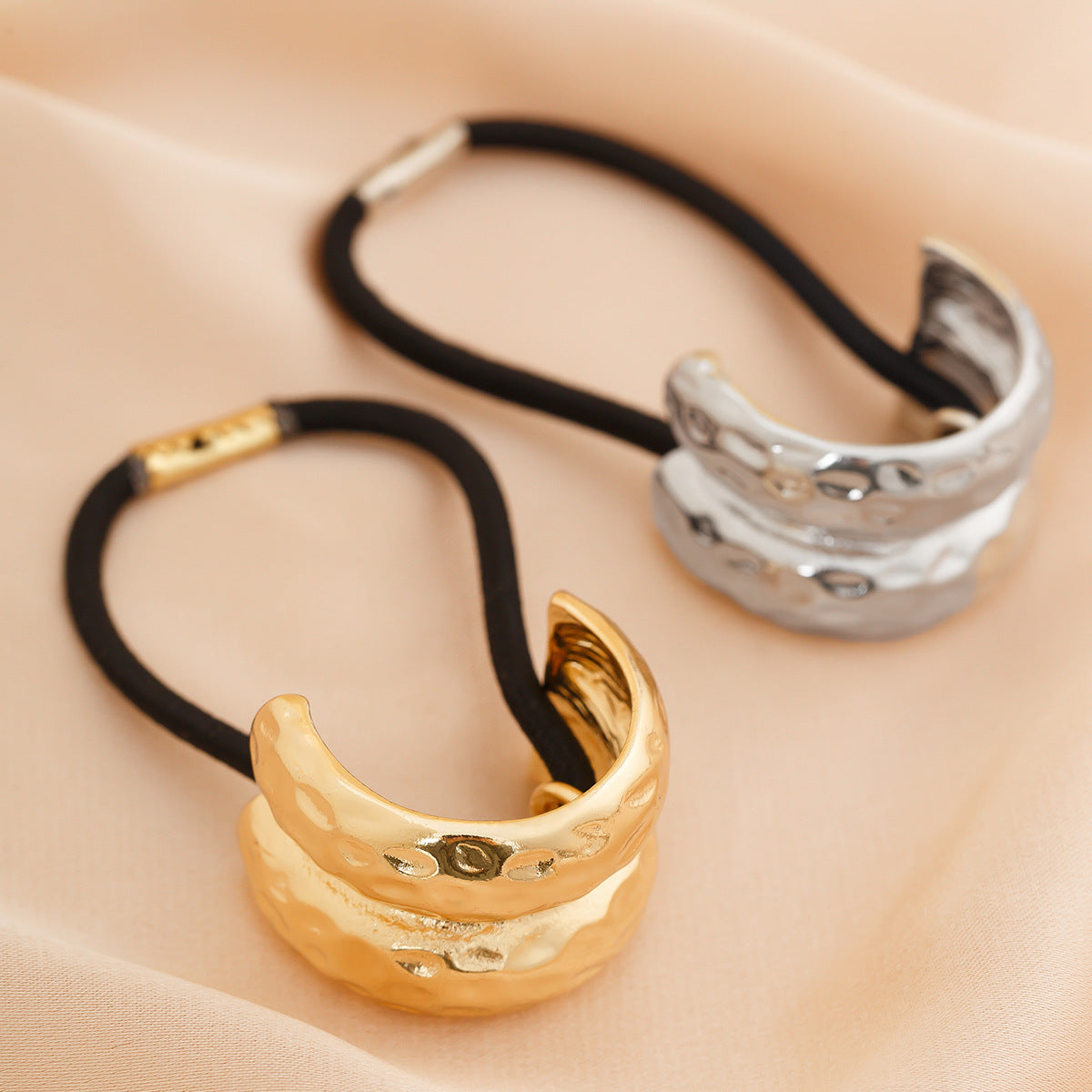 Personalized Glossy Elastic Hair Ring Female Geometry