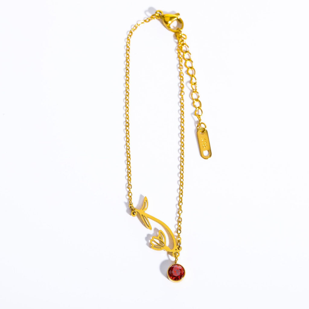 3D December Flower Bracelet