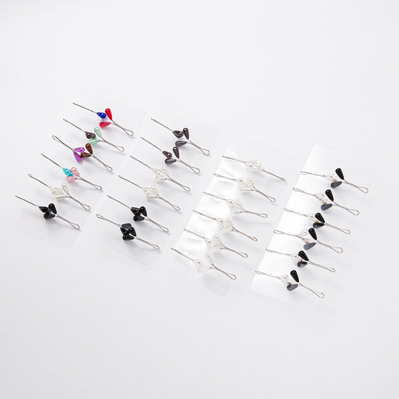 Pearl Pendant U-shaped Headscarf Pin