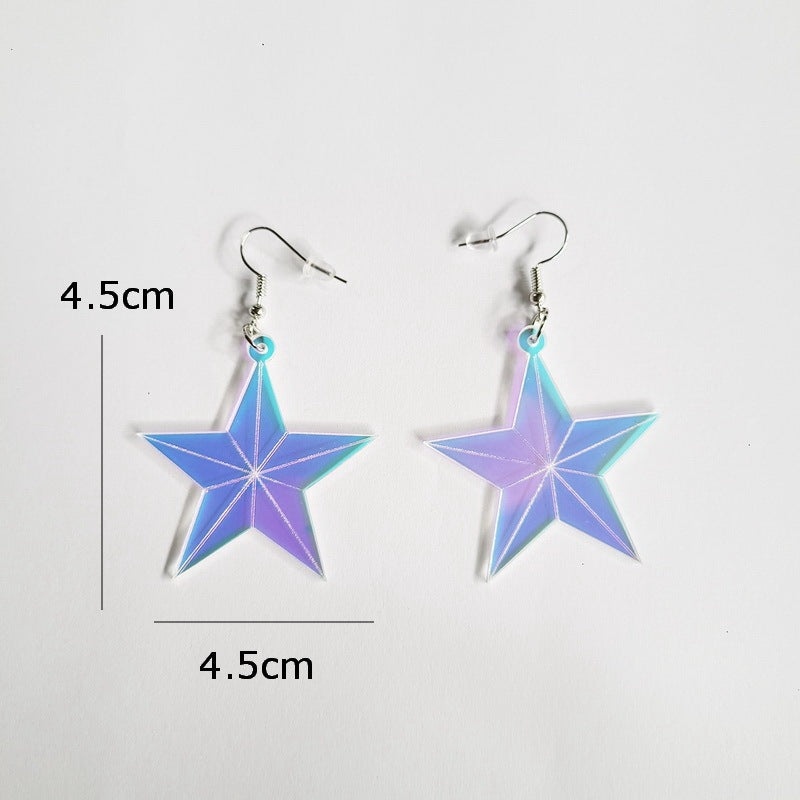 Color-Changing Acrylic Hollow Stud Earrings
