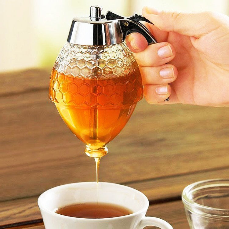 Squeeze Honey Jar Container Bee Drip Dispenser