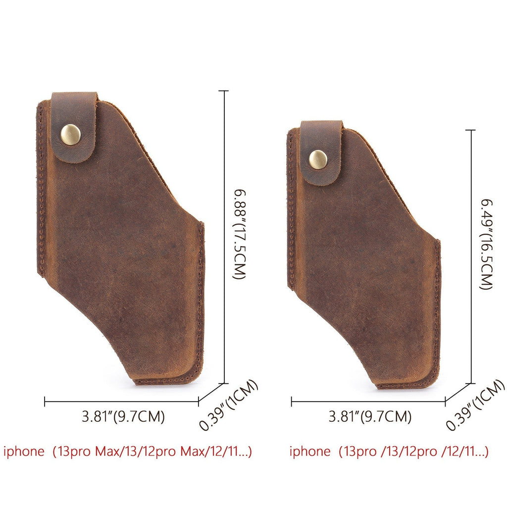 Simple Cowhide Phone Crossbody Bag