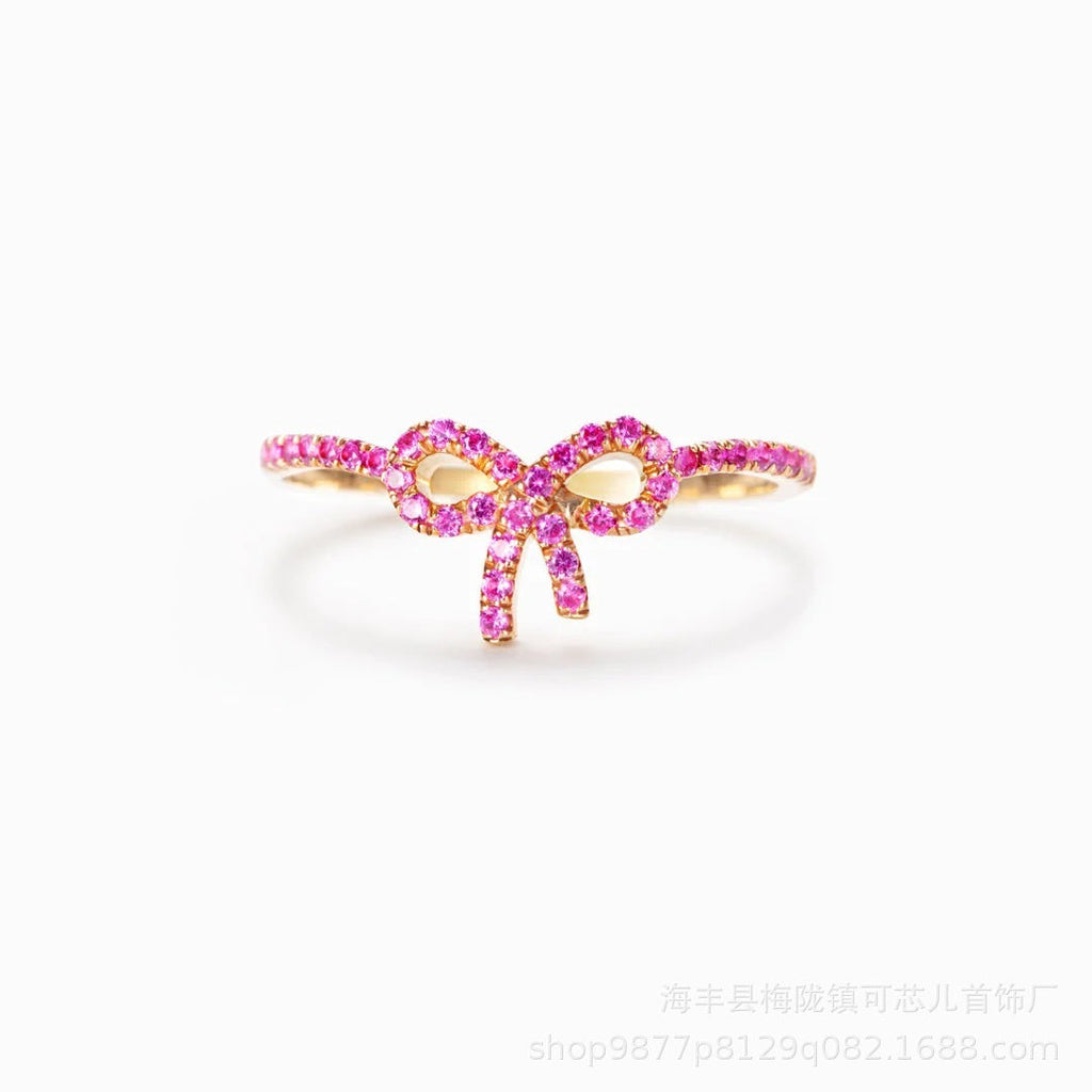 S925 Sterling Silver Bow Buckle Ring